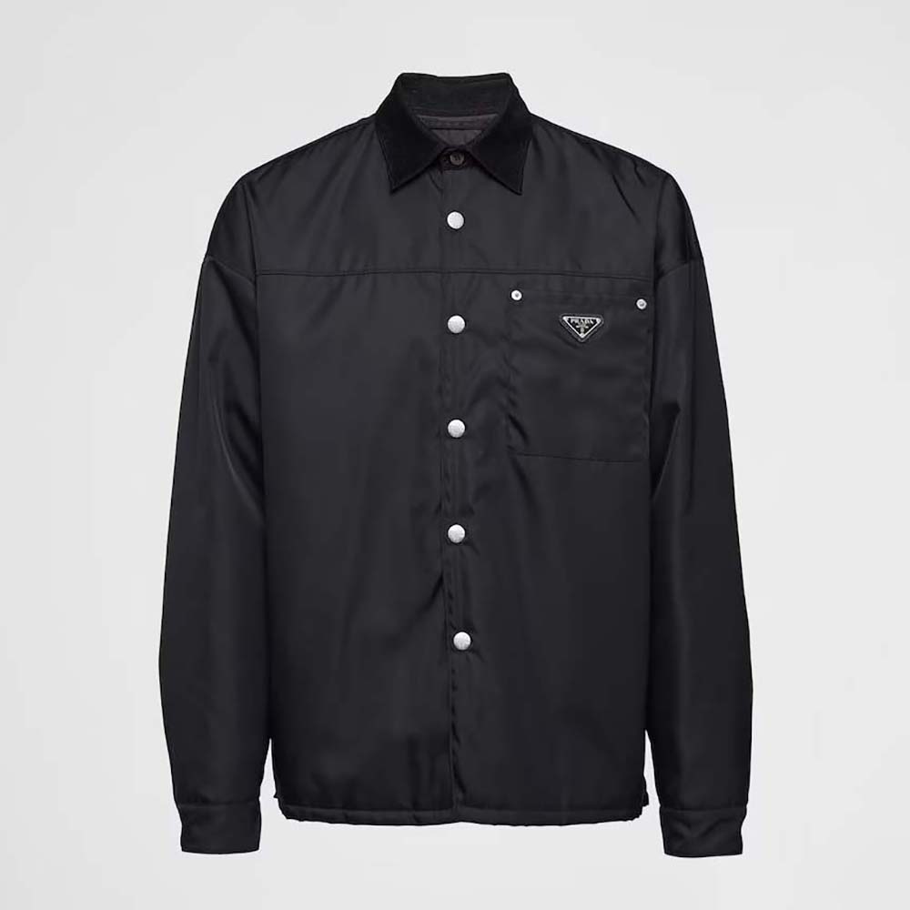 Front view of Prada Men Re-Nylon Shirt with triangle logo
