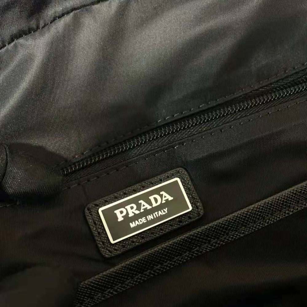 Prada Men Re-Nylon and Saffiano Leather Backpack-Black - image 9