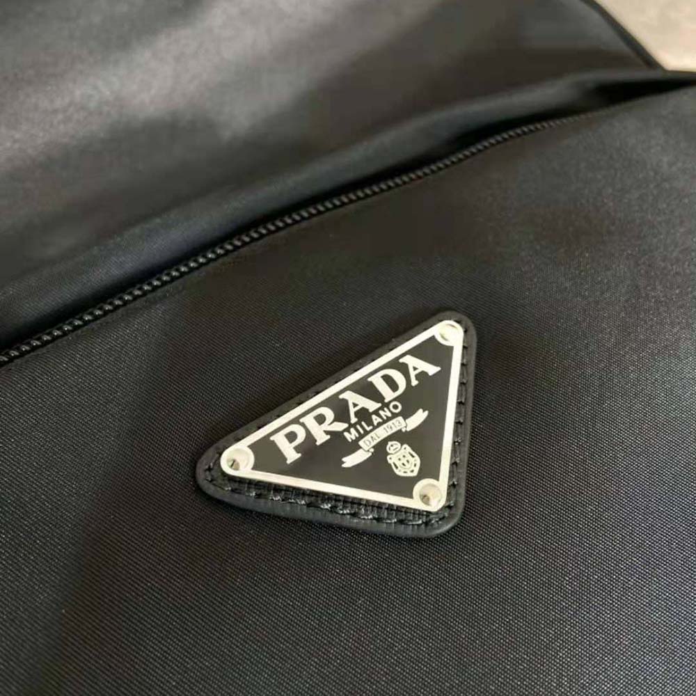 Prada Men Re-Nylon and Saffiano Leather Backpack-Black - image 8
