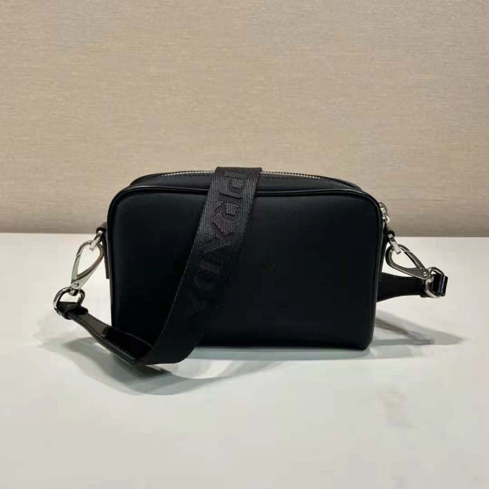 Prada Men Re-Nylon and Brushed Leather Shoulder Bag-Black - image 4