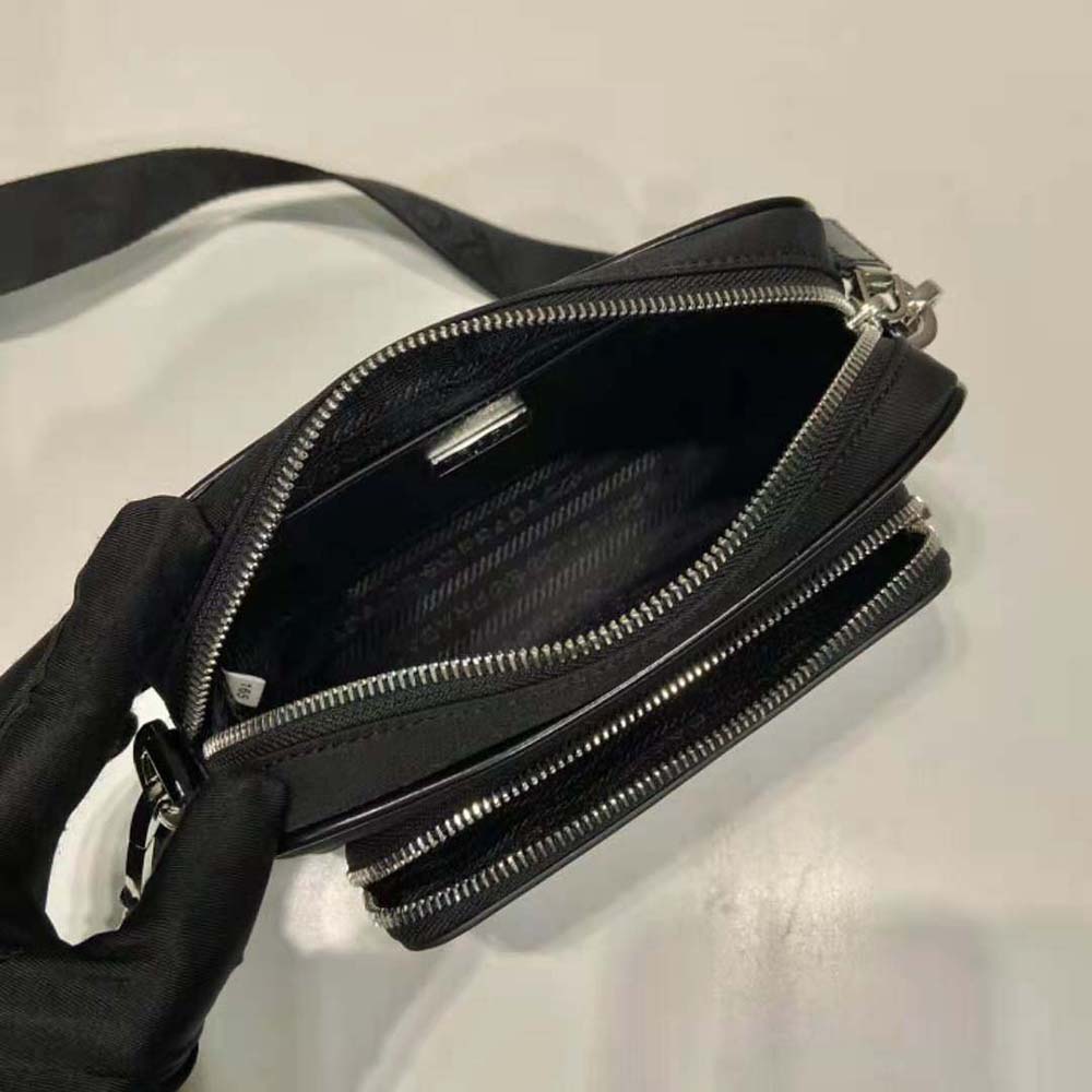 Prada Men Re-Nylon and Brushed Leather Shoulder Bag-Black - image 7