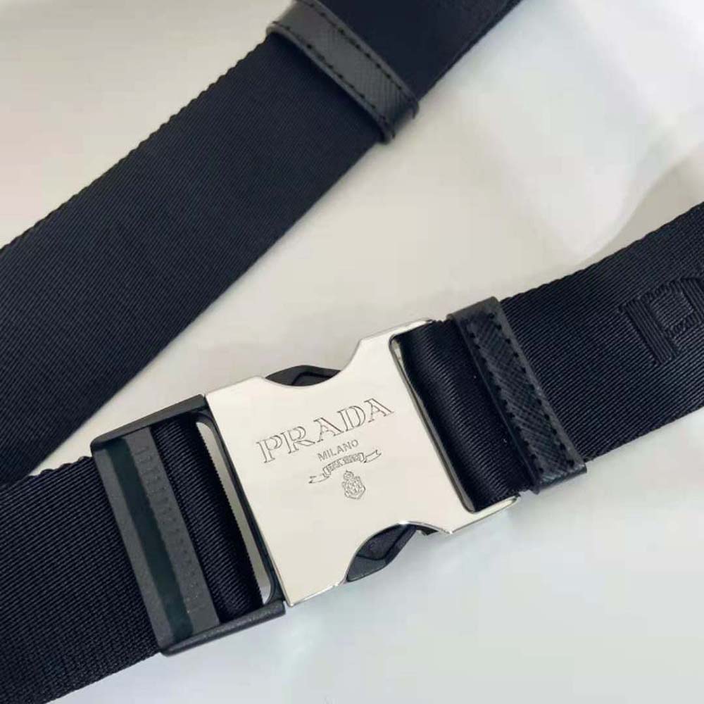 Prada Men Saffiano Leather Belt Bag-Black - image 10