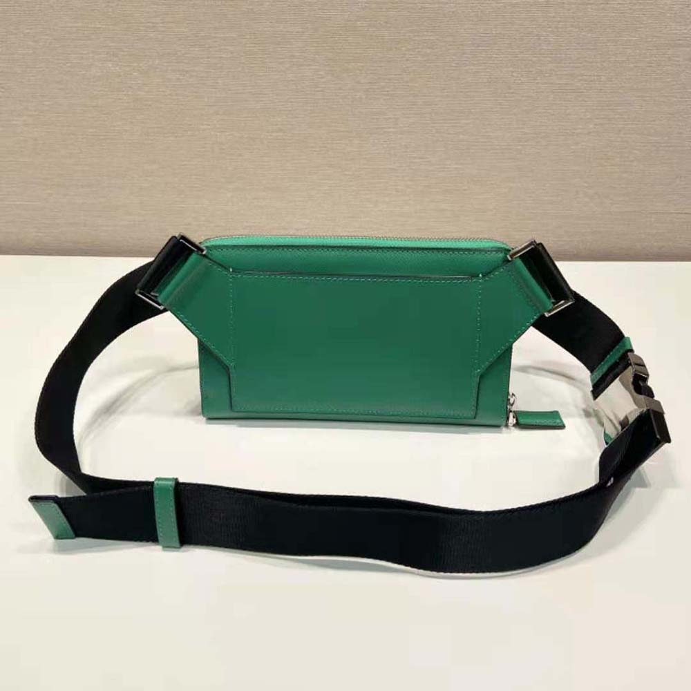 Prada Men Saffiano Leather Belt Bag-Green - image 4