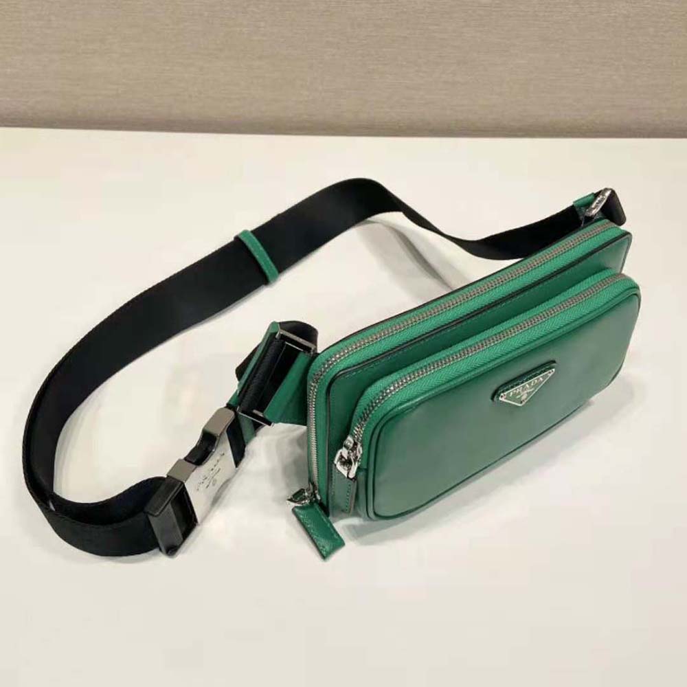 Prada Men Saffiano Leather Belt Bag-Green - image 6