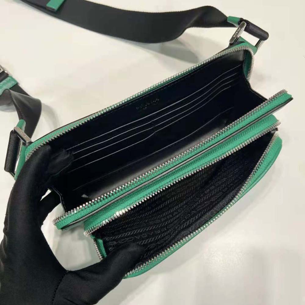 Prada Men Saffiano Leather Belt Bag-Green - image 9