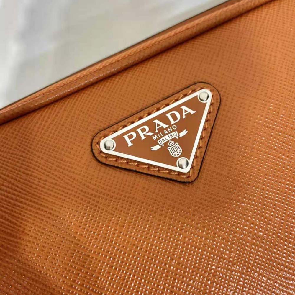 Prada Men Saffiano Leather Belt Bag-Orange - image 9