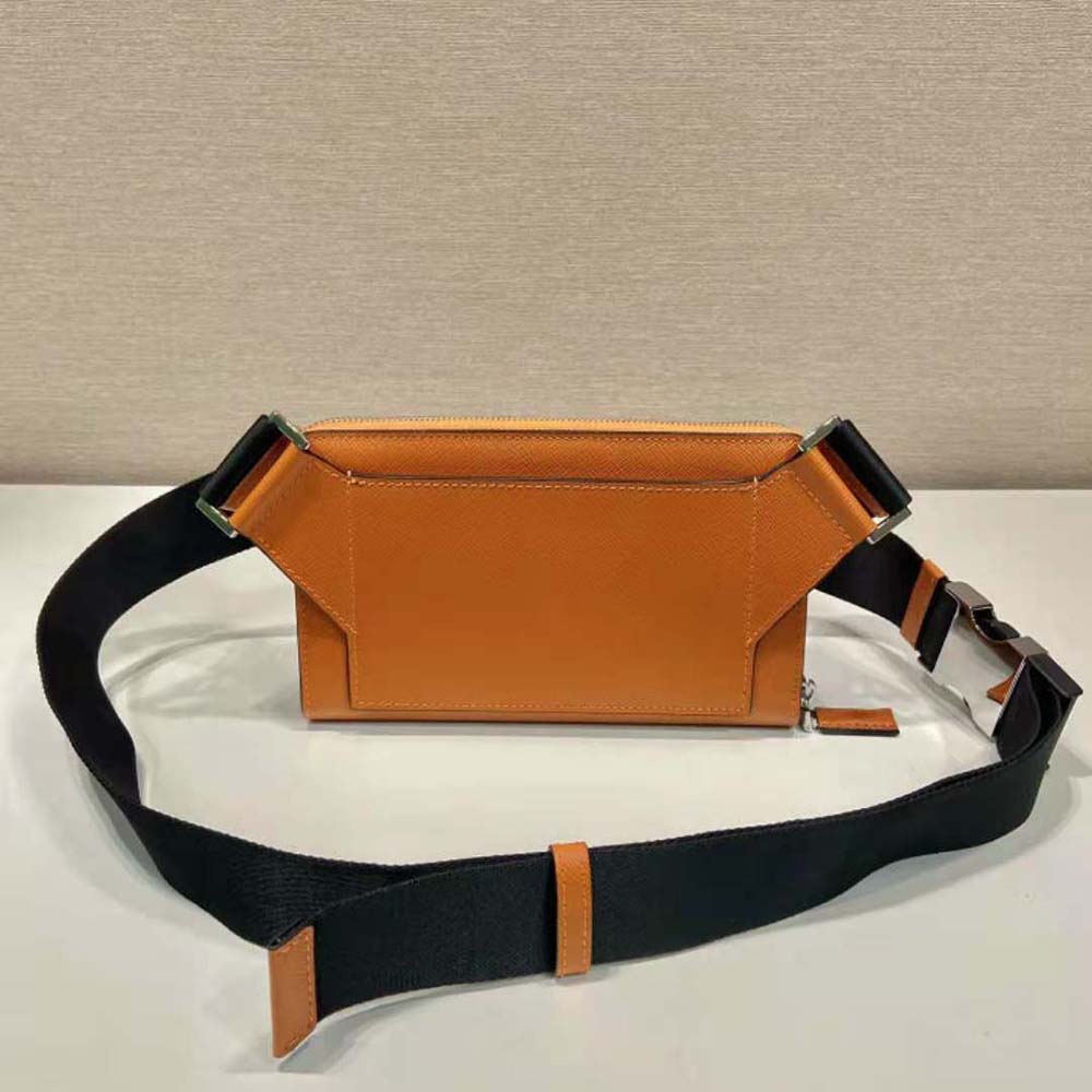 Prada Men Saffiano Leather Belt Bag-Orange - image 4