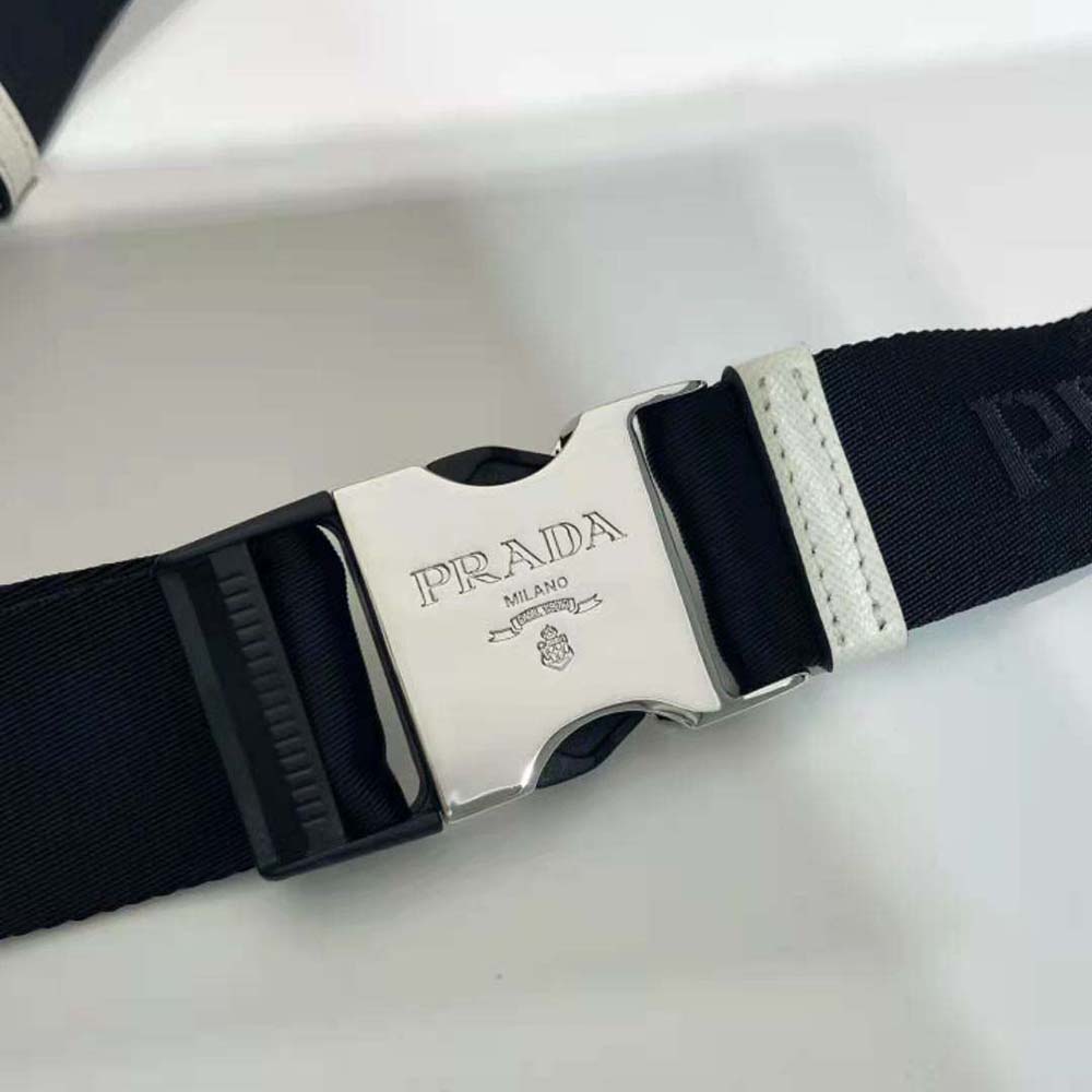 Prada Men Saffiano Leather Belt Bag-White - image 10