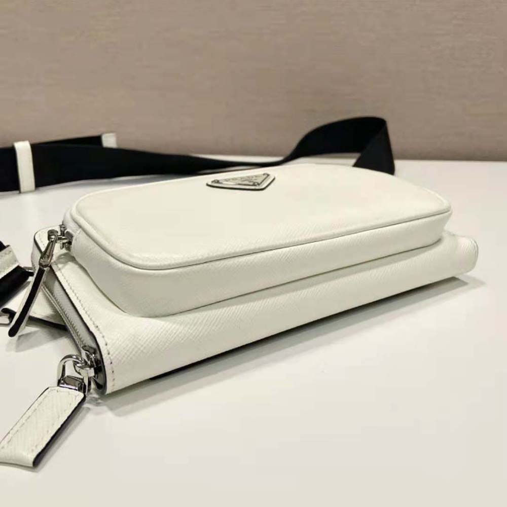 Prada Men Saffiano Leather Belt Bag-White - image 7