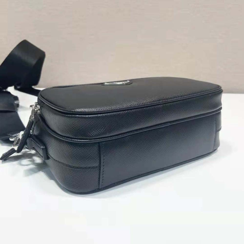 Prada Men Saffiano Leather Shoulder Bag-Black - image 6