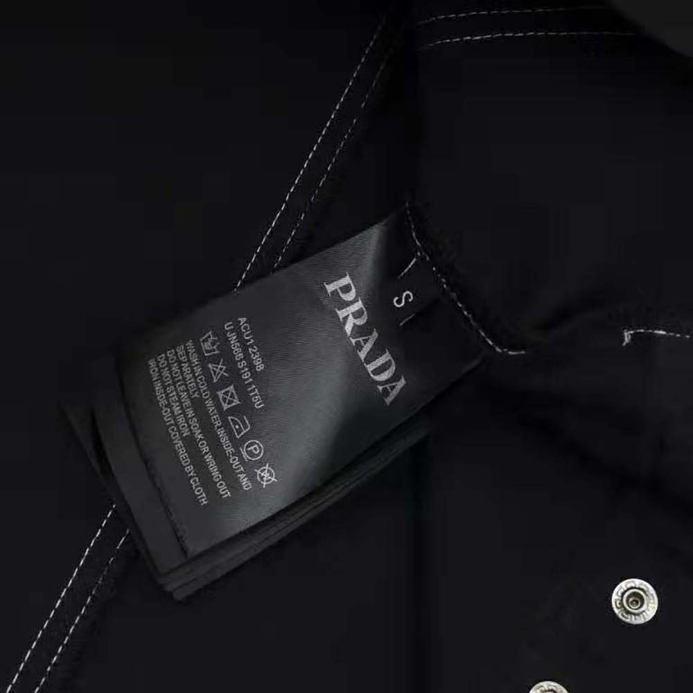 Prada Women Technical Fabric Blouson Jacket-Black - image 10