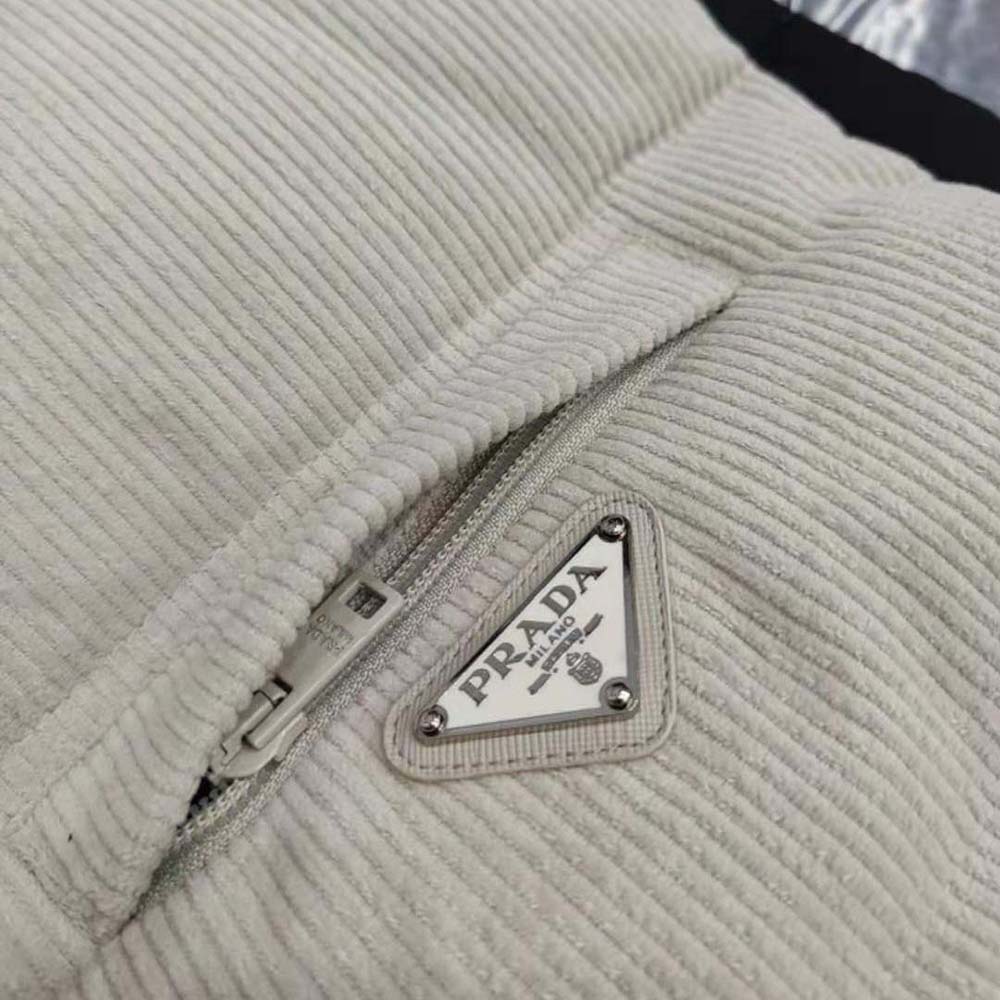 Prada Men Cropped Corduroy Down Vest - image 6