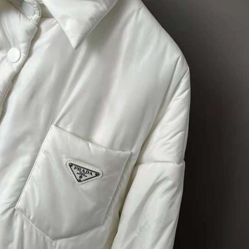 Prada Women Light Re-Nylon Padded Jacket-White - image 9