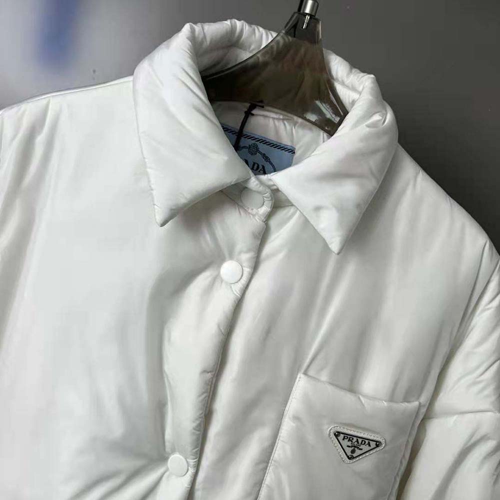 Prada Women Light Re-Nylon Padded Jacket-White - image 4