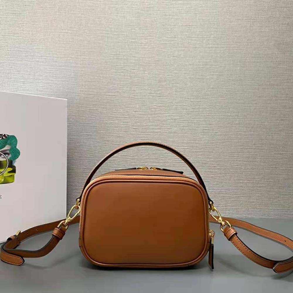Prada Women Odette Leather Mini-bag-Brown - image 4