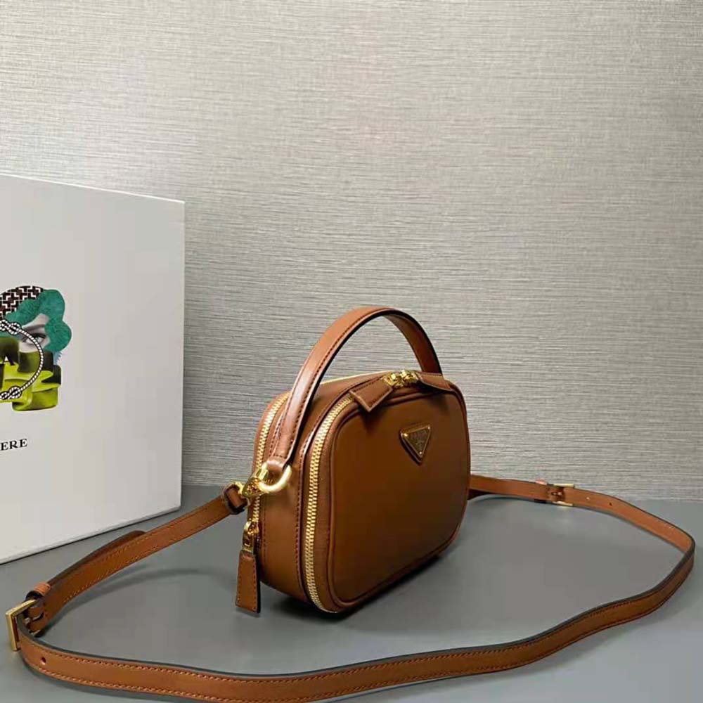 Prada Women Odette Leather Mini-bag-Brown - image 6