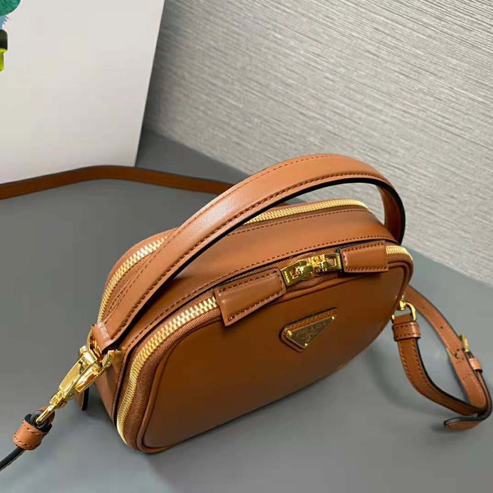 Prada Women Odette Leather Mini-bag-Brown - image 7