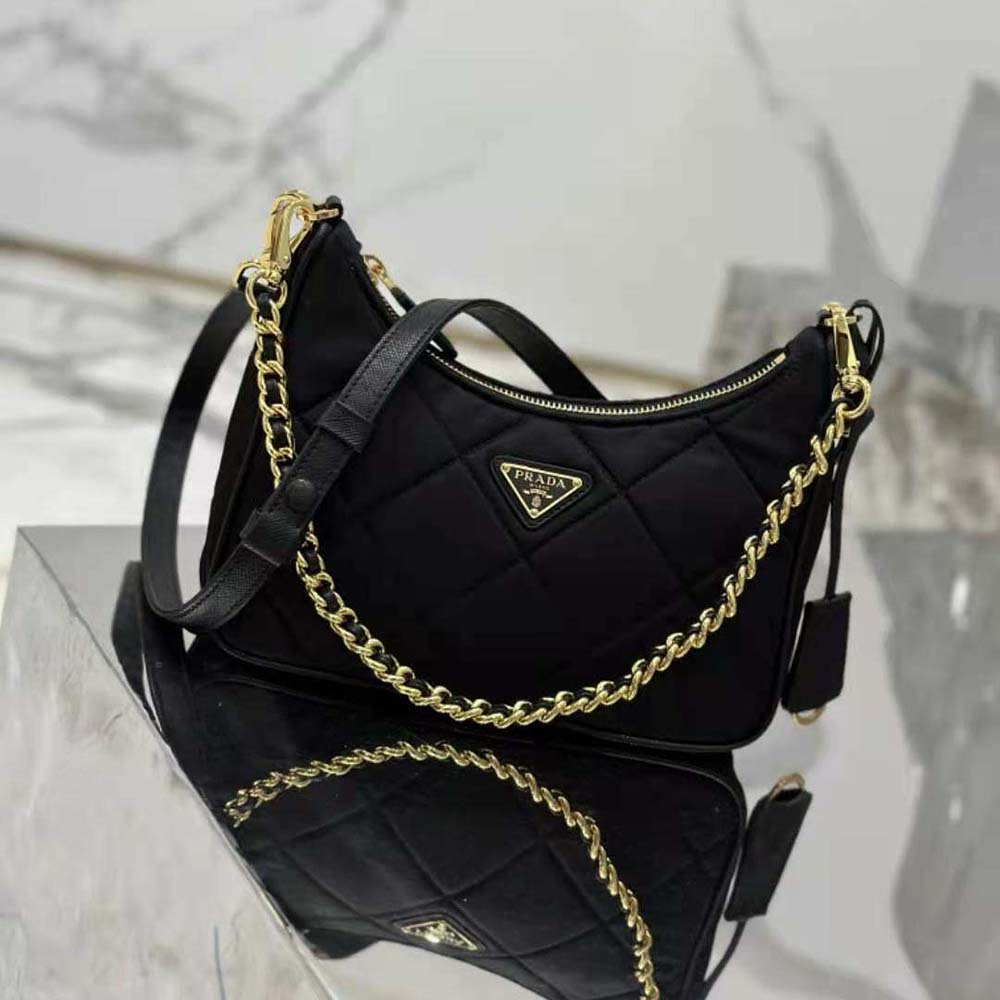 Prada Women Re-Edition 1995 Chaîne Re-Nylon Mini-bag-Black - image 5