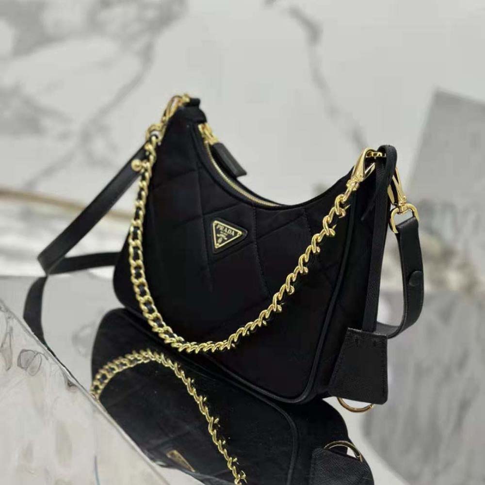 Prada Women Re-Edition 1995 Chaîne Re-Nylon Mini-bag-Black - image 4
