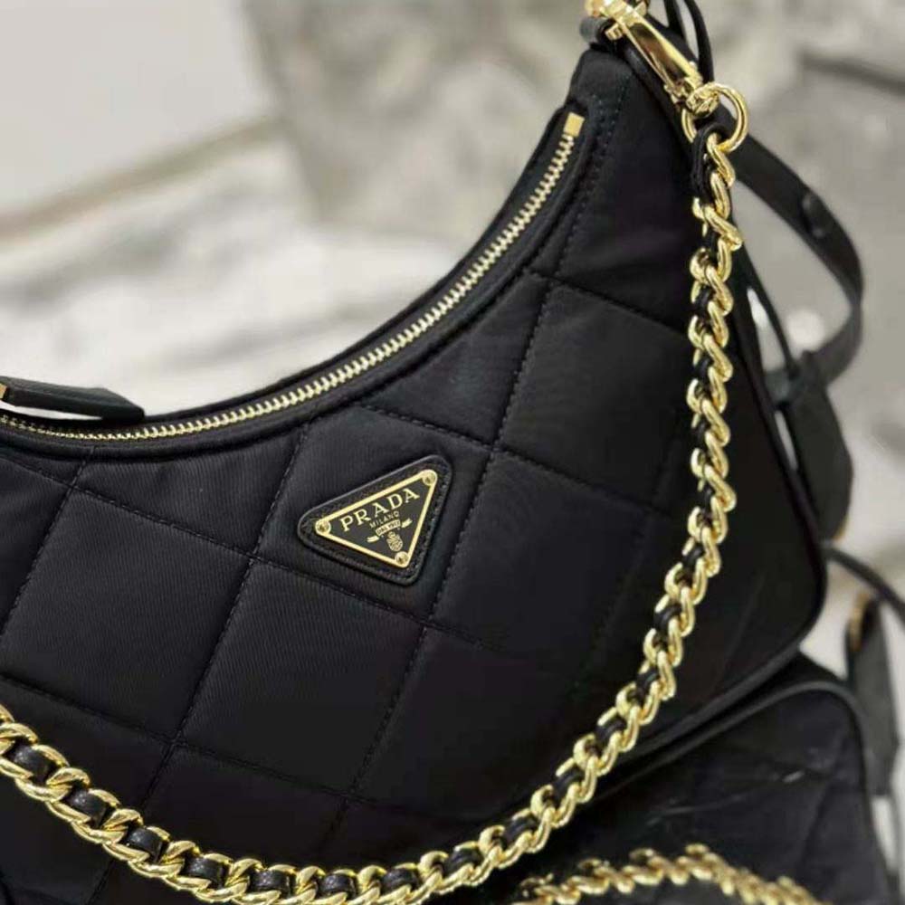 Prada Women Re-Edition 1995 Chaîne Re-Nylon Mini-bag-Black - image 8
