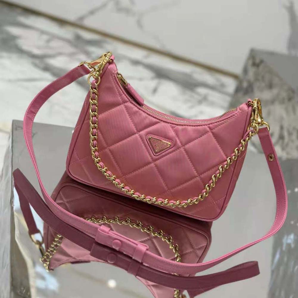 Prada Women Re-Edition 1995 Chaîne Re-Nylon Mini-bag-Pink - image 4