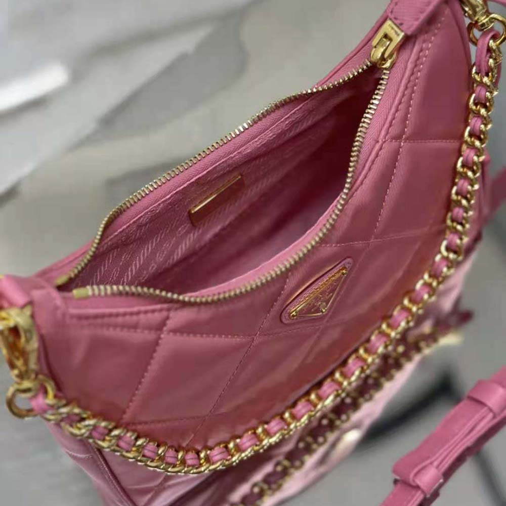 Prada Women Re-Edition 1995 Chaîne Re-Nylon Mini-bag-Pink - image 9