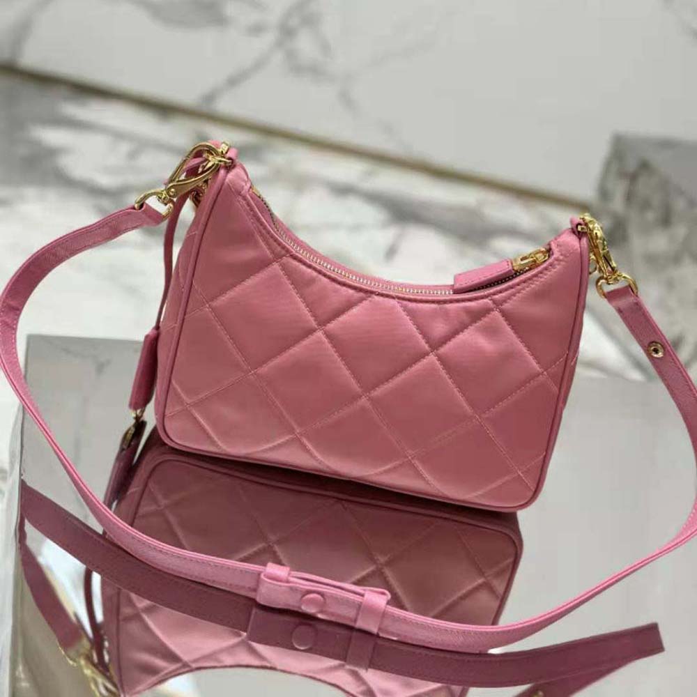 Prada Women Re-Edition 1995 Chaîne Re-Nylon Mini-bag-Pink - image 5