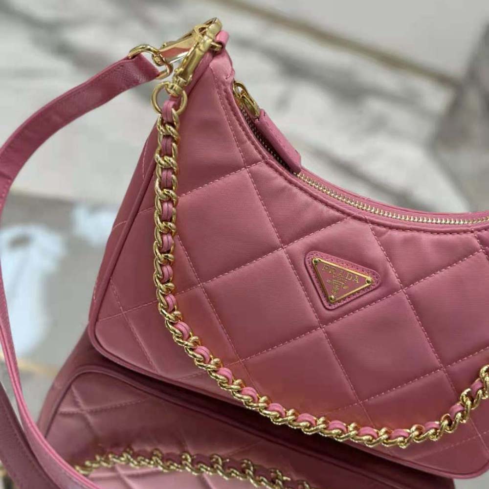 Prada Women Re-Edition 1995 Chaîne Re-Nylon Mini-bag-Pink - image 8