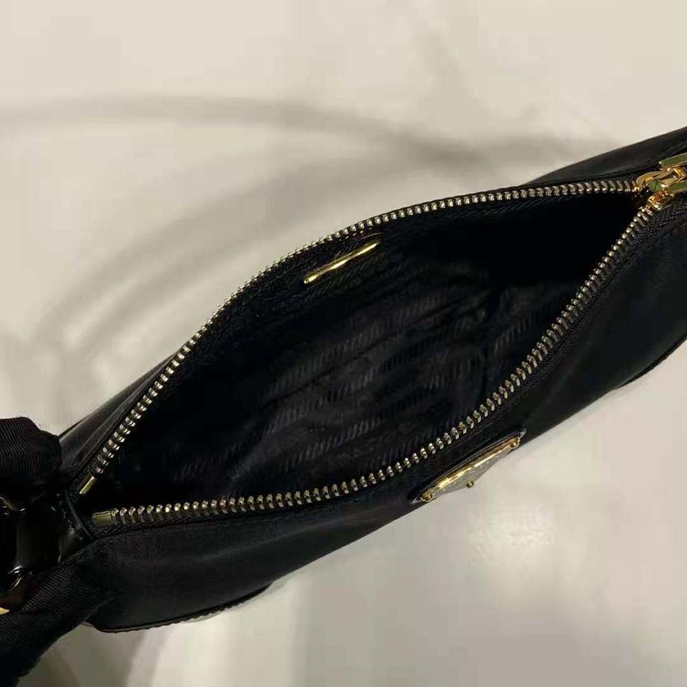 Prada Women Re-Edition 2002 Re-Nylon and Brushed Leather Shoulder Bag-Black - image 9
