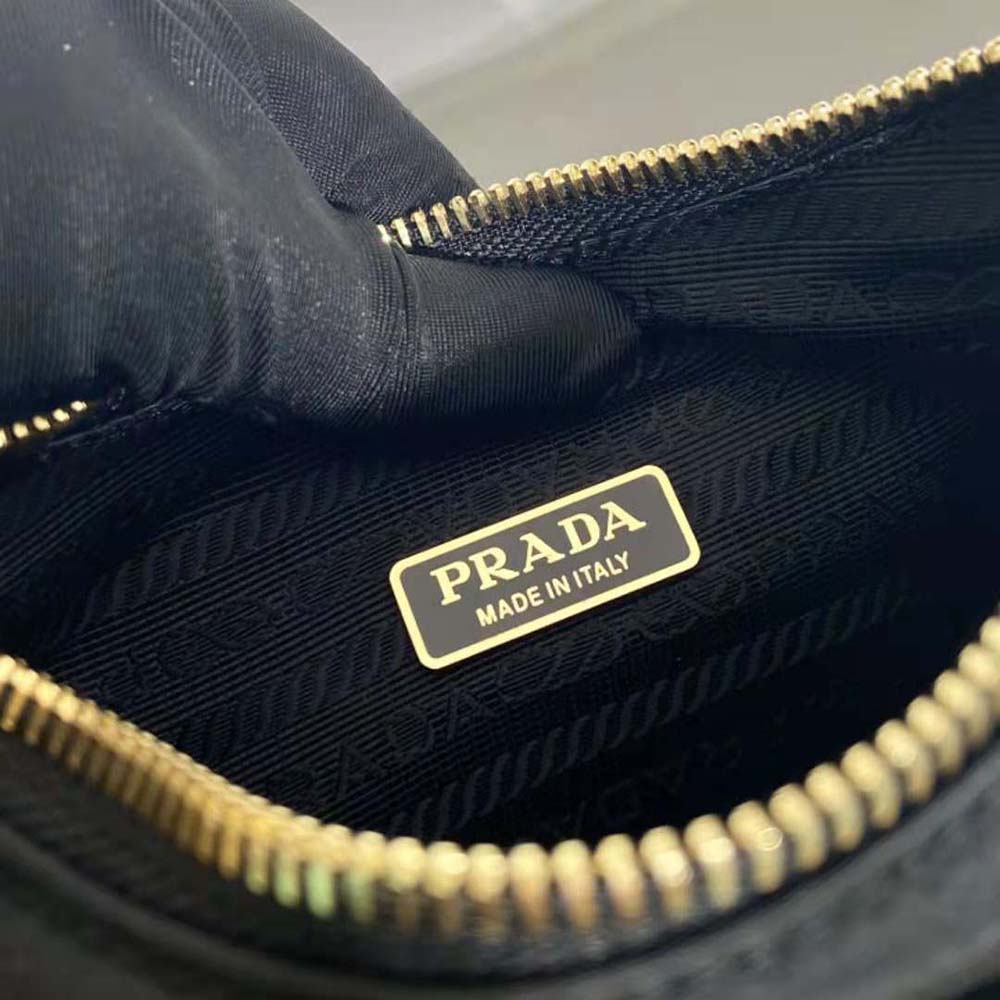 Prada Women Re-Nylon and Brushed Leather Mini-bag-Black - image 10