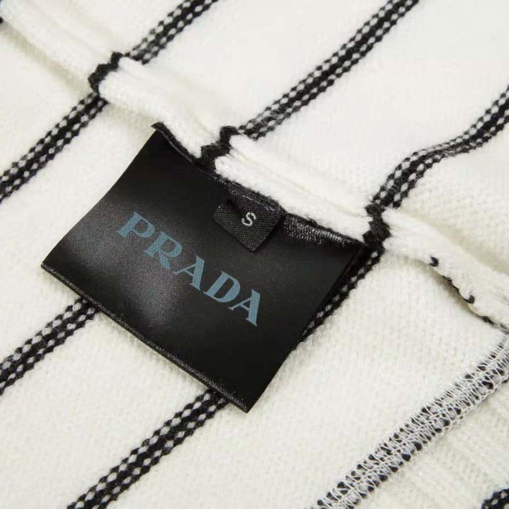 Prada Women Wool and Cashmere Crew-neck Sweater-White - image 9