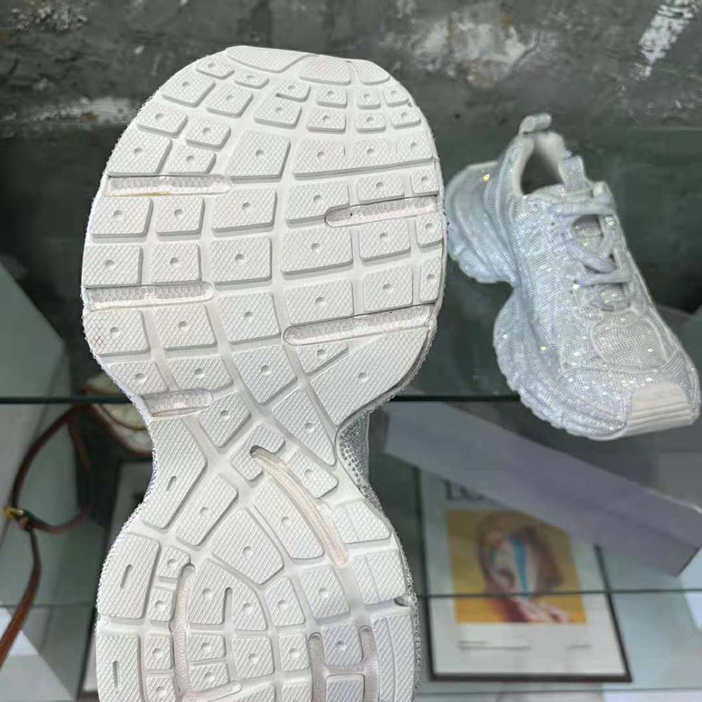 Balenciaga Women 3xl Sneaker with Rhinestones in Light Grey - image 10