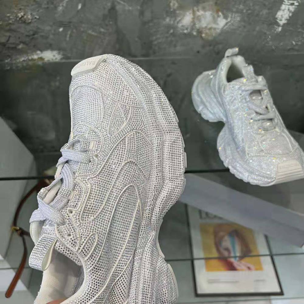 Balenciaga Women 3xl Sneaker with Rhinestones in Light Grey - image 6