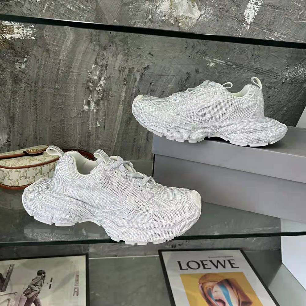 Balenciaga Women 3xl Sneaker with Rhinestones in Light Grey - image 5