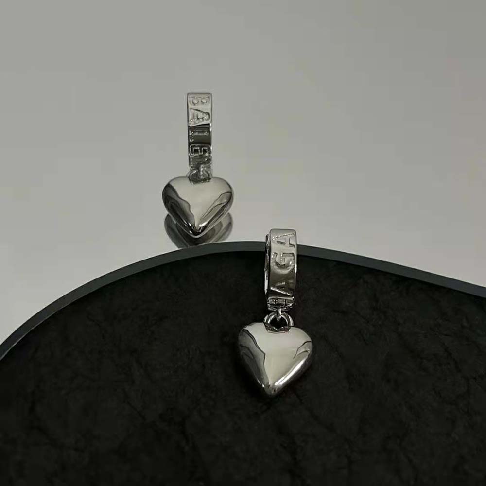 Balenciaga Women Sharp Heart Earrings in Silver - image 6