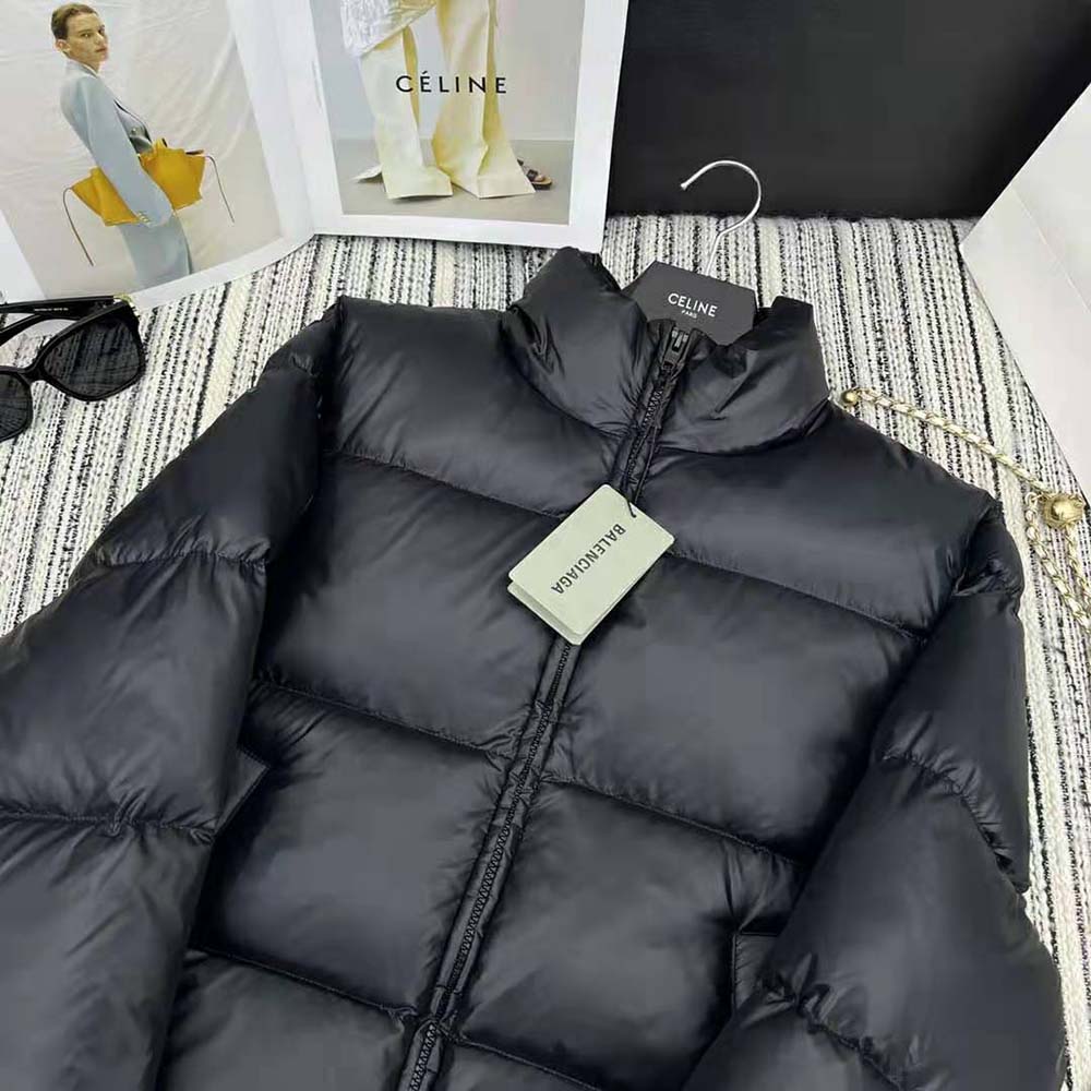 Balenciaga Men Shrunk Puffer in Black Technical Micro Faille - image 5