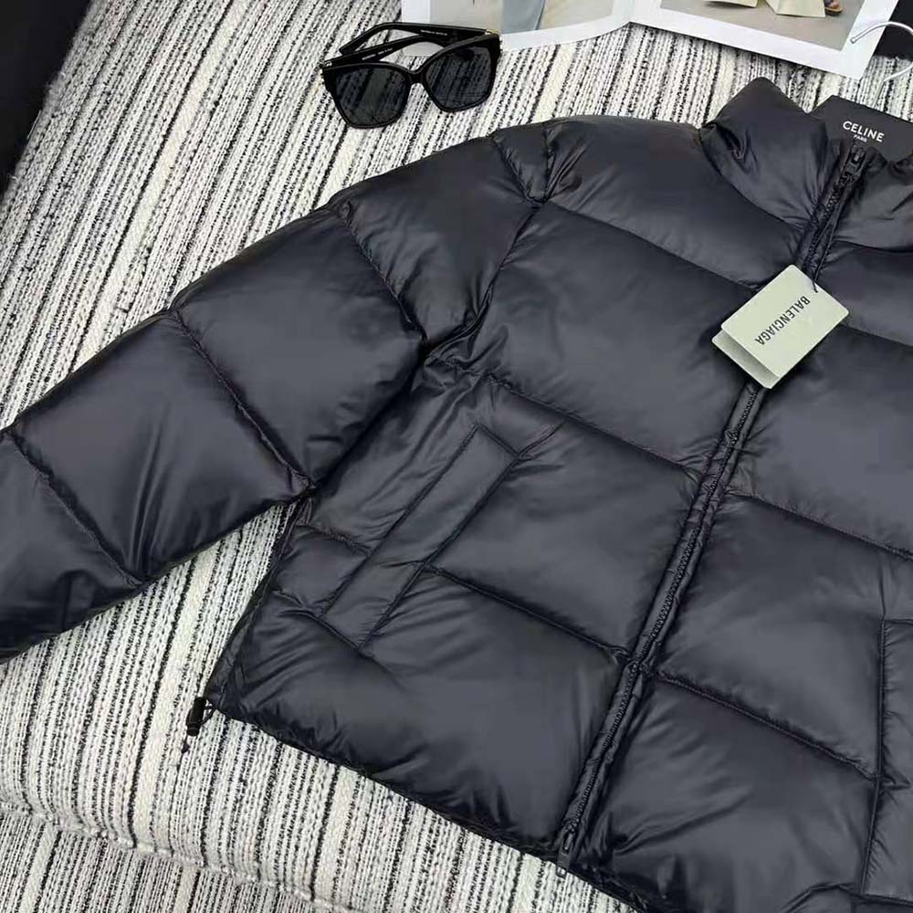 Balenciaga Men Shrunk Puffer in Black Technical Micro Faille - image 6