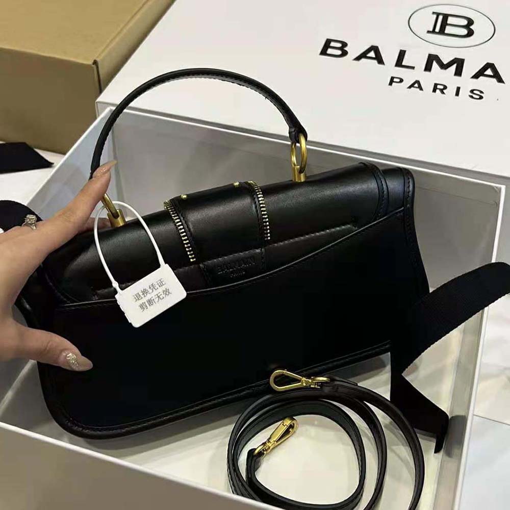 Balmain Women Blaze Clutch Bag in Smooth Leather-Black - image 7