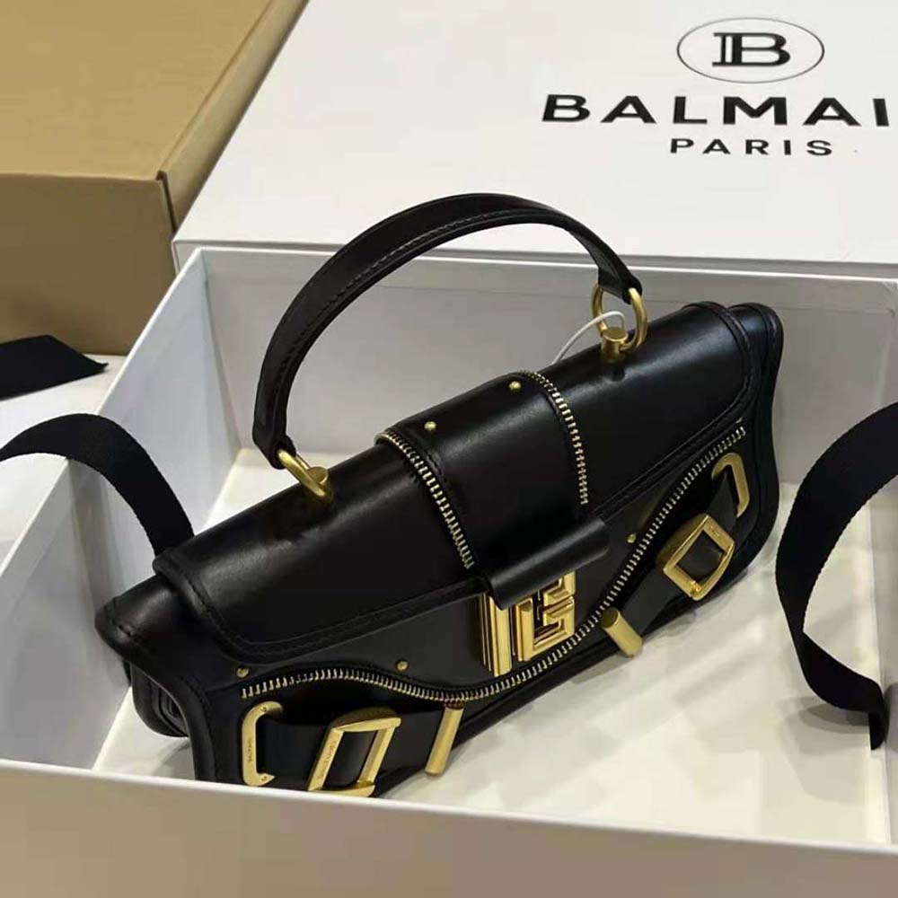 Balmain Women Blaze Clutch Bag in Smooth Leather-Black - image 6