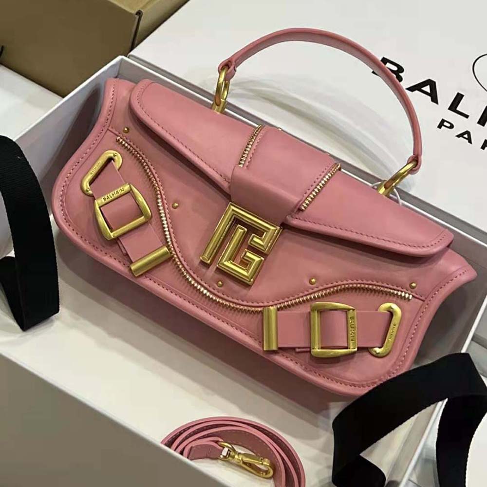 Side angle showing silhouette of Balmain Women Blaze Clutch Bag