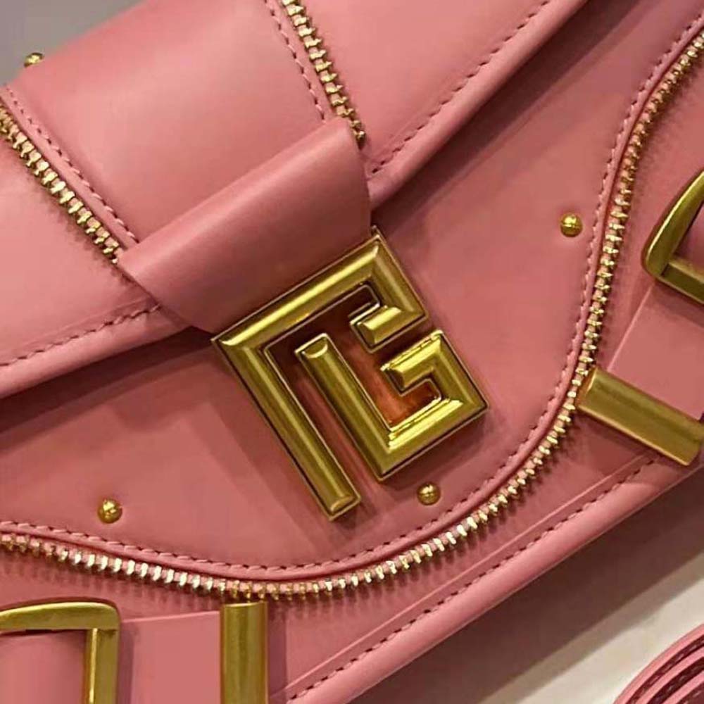 Balmain Women Blaze Clutch Bag in Smooth Leather-Pink - image 10