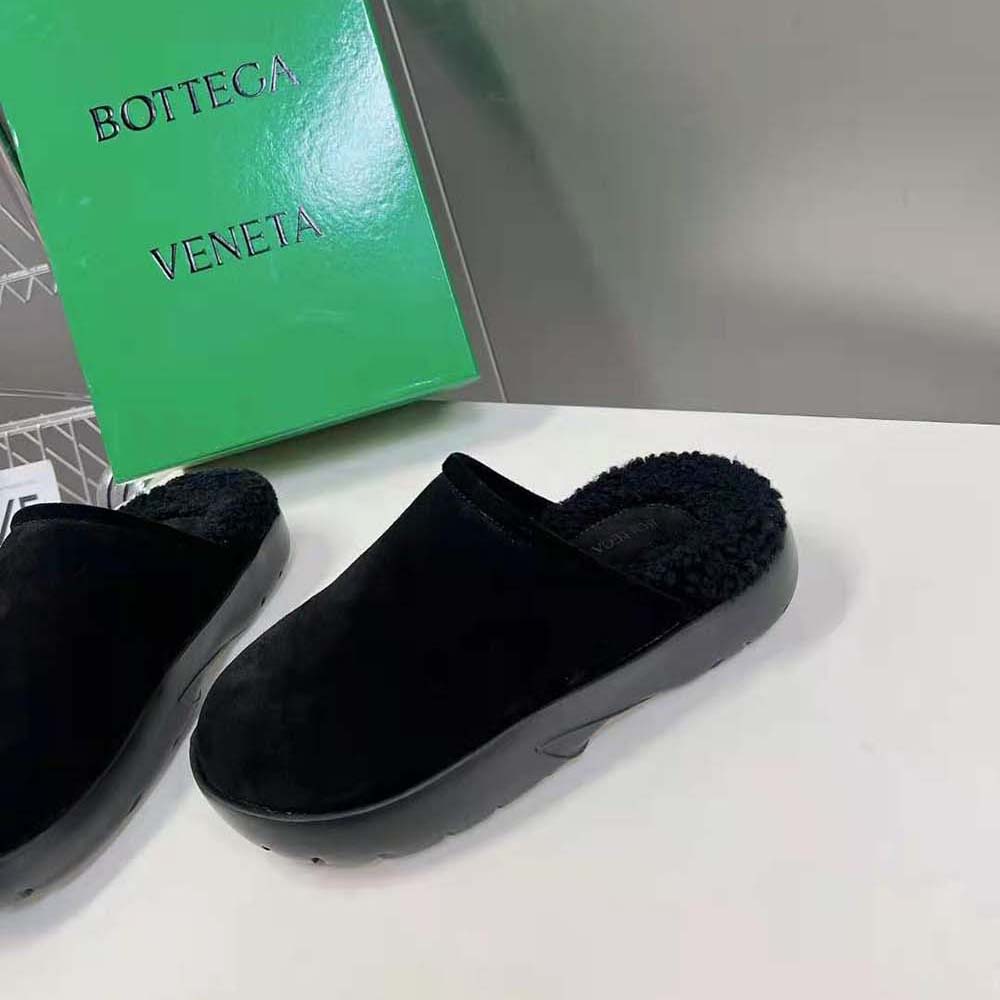 Bottega Veneta Unisex Snap Slipper in Shearling Calfskin-Black - image 7