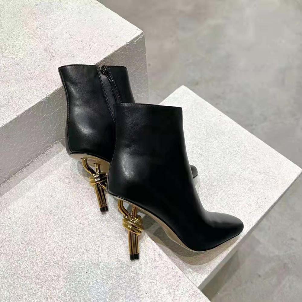 Bottega Veneta Women Knot Ankle Boot-Black - image 5