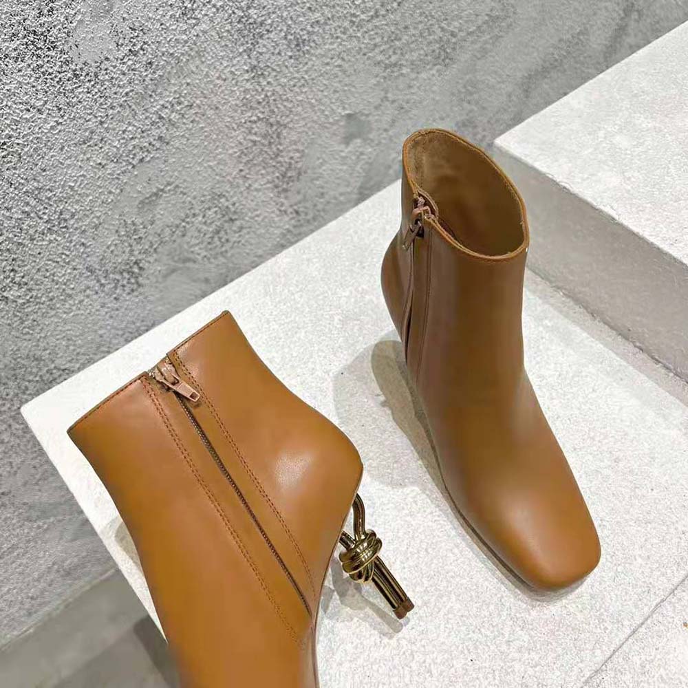 Bottega Veneta Women Knot Ankle Boot-Brown - image 7