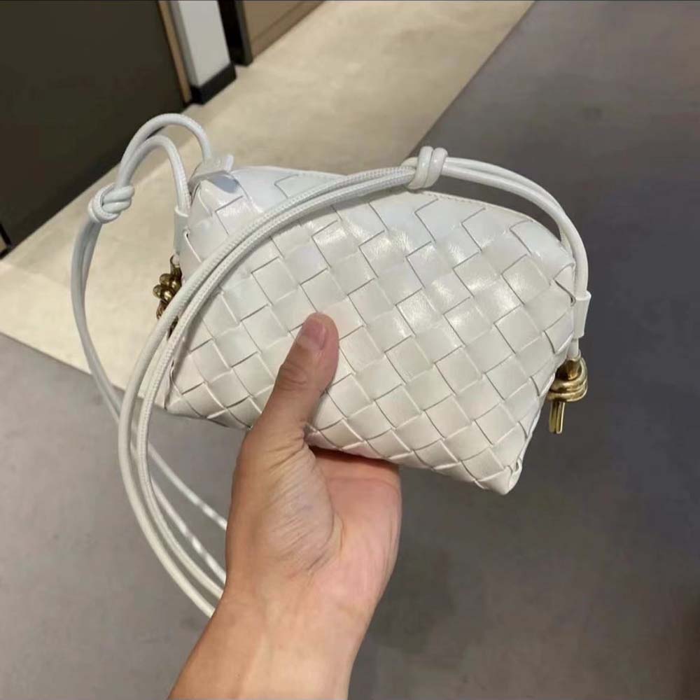 Bottega Veneta Women Mini Loop Camera Bag-White - image 4