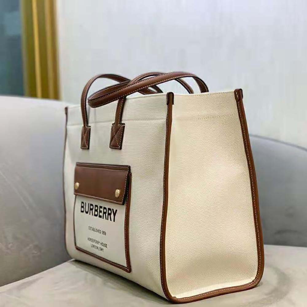 Burberry Women Medium Freya Tote-Beige - image 5