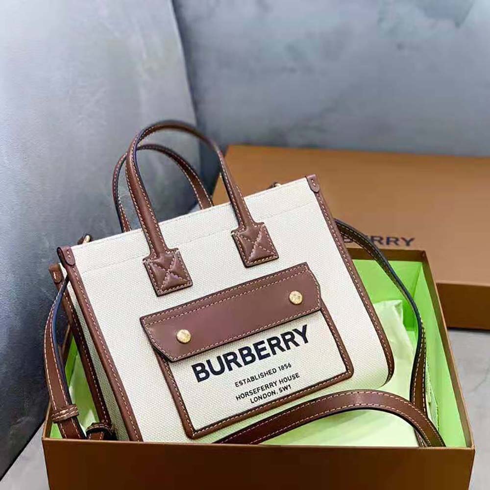 Burberry Women Mini Freya Tote-Beige - image 5