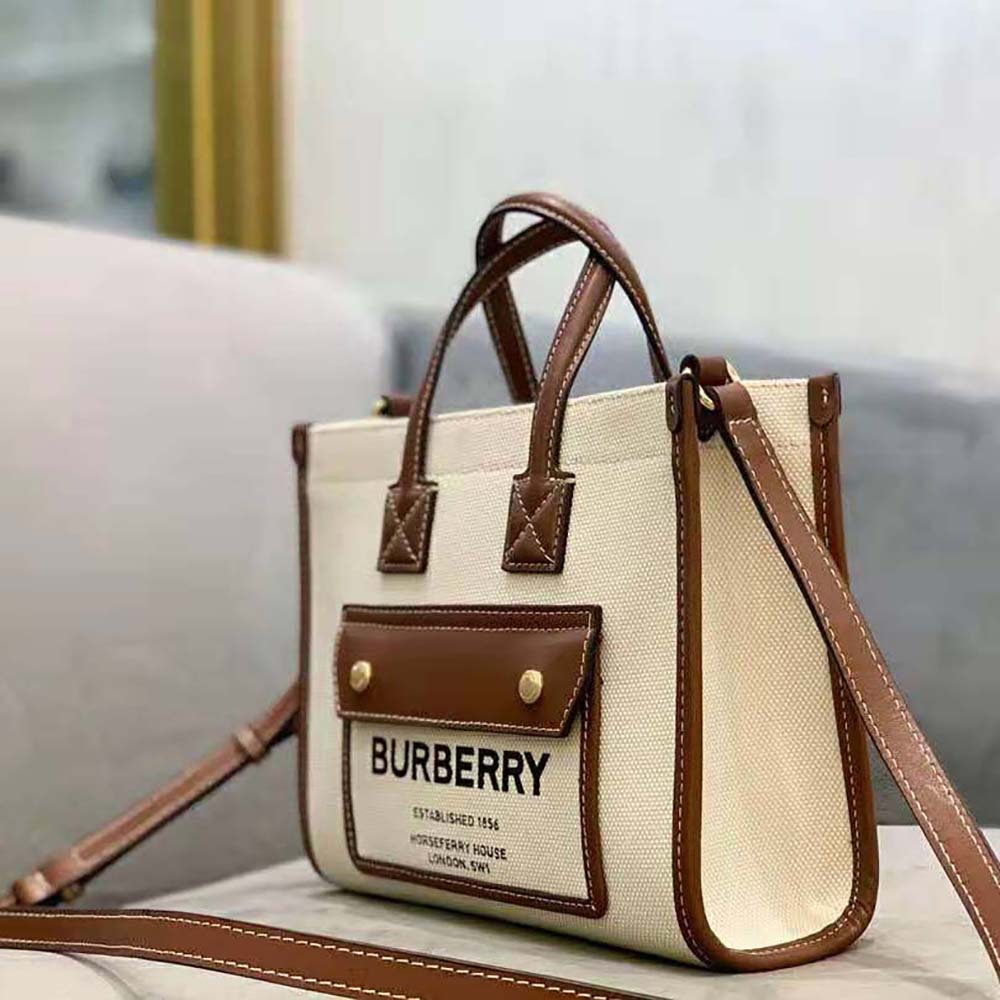 Burberry Women Mini Freya Tote-Beige - image 4