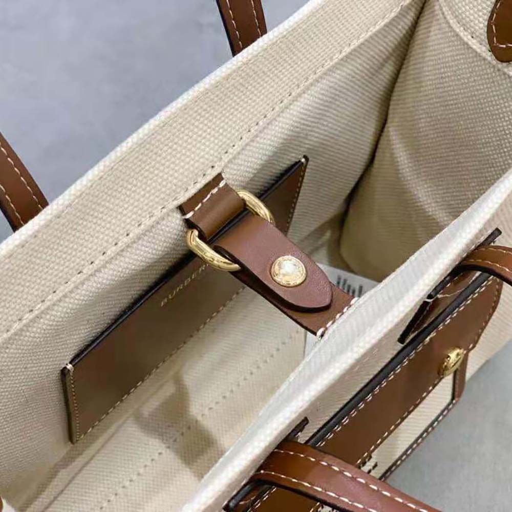 Burberry Women Mini Freya Tote-Beige - image 8