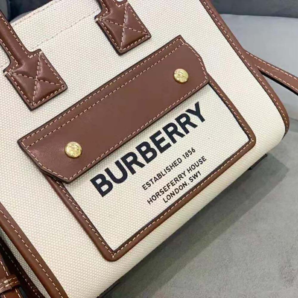 Burberry Women Mini Freya Tote-Beige - image 7
